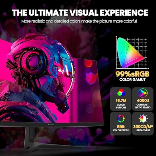 Display PC Gaming curvo da 34 pollici 165 Hz,Monitor PC WQHD 3440 x 1440,1 ms VRB, 2 x HDMI 2.0, DP 1.4,100 Hz & Display Port 165 Hz,VESA 75 x 75 mm Regolabile in altezza, FreeSync Premium - Monitor - Immagine 4