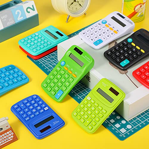 Chumia 50 Pieces Pocket Calculator Bulk Basic Small 4 Function Calculator Battery Powered Handheld Kids Mini Calculators for Students Desktop Primary School Home Office - Thumbnail 6