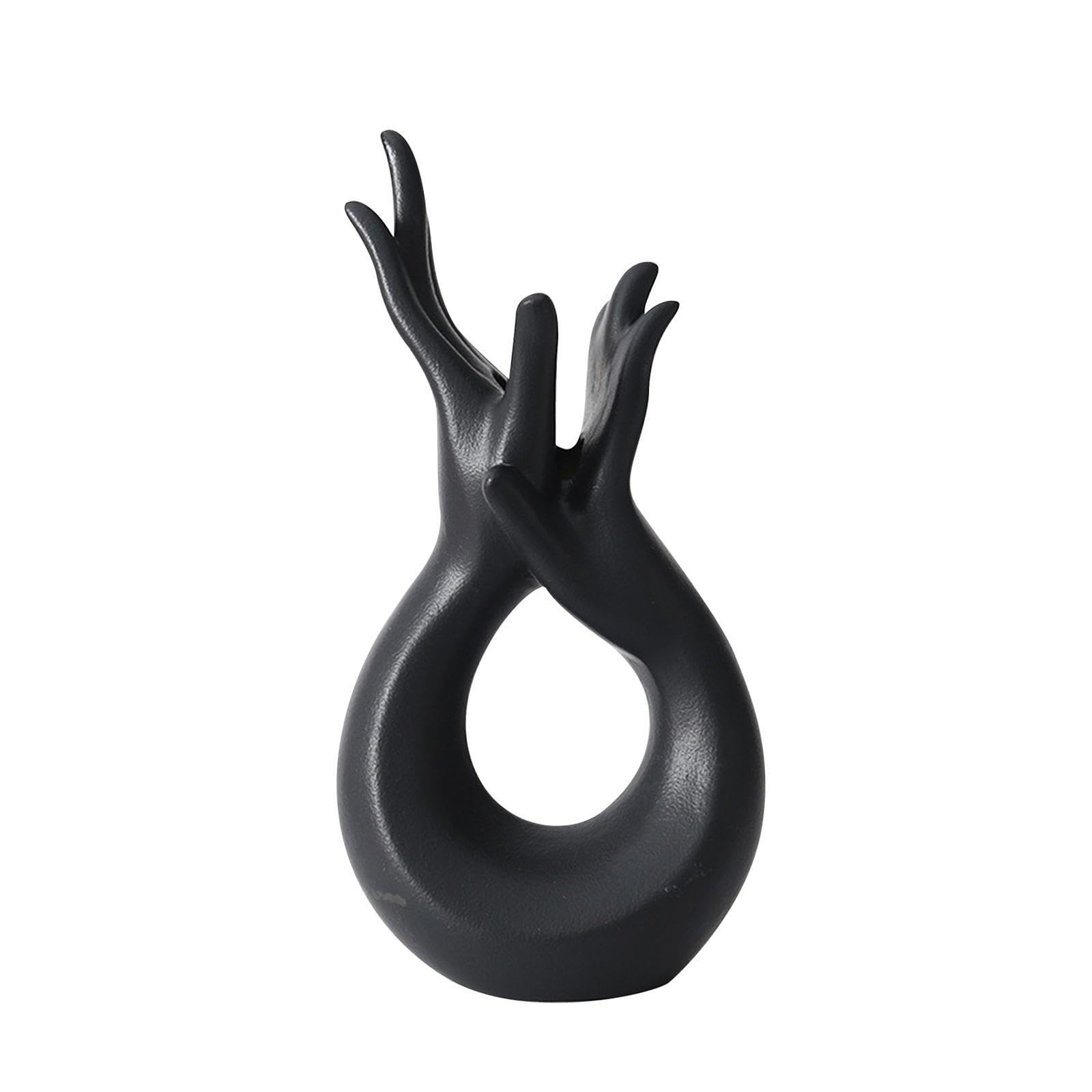 TWISAXC Modern Art Hand Vase Decor Premium Ceramic Flower Arrangement For Elegant Display Hand Holding Plants Flower Container Vase Nordic Unique Decorative