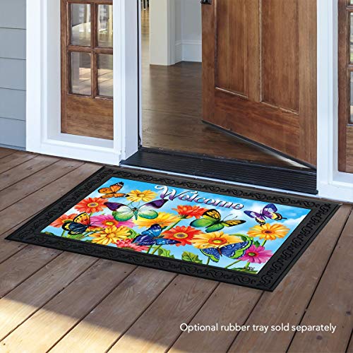 Briarwood Lane D01555 Fluttering Butterflies Spring Doormat Indoor Outdoor 30 Inch X 18 Inch thumb #1