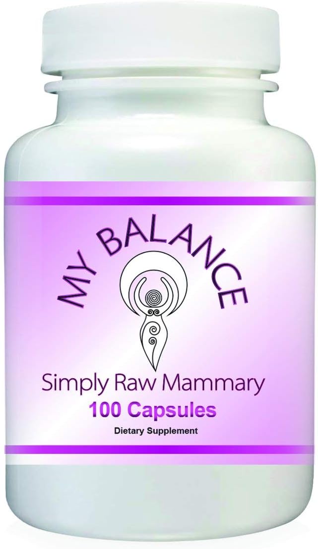 Simply Raw MAMMARY Glandular. Raw Bovine Mammary Glandular 400 mg, 100 Capsules