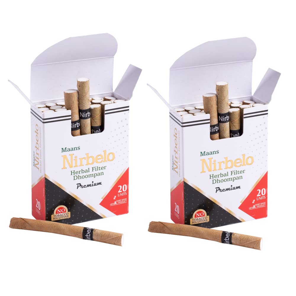 40 cigarettes pack Nirbeloherbal Cigarette 100 Tobacco And Nicotine Free 40 Cigarettes Pack