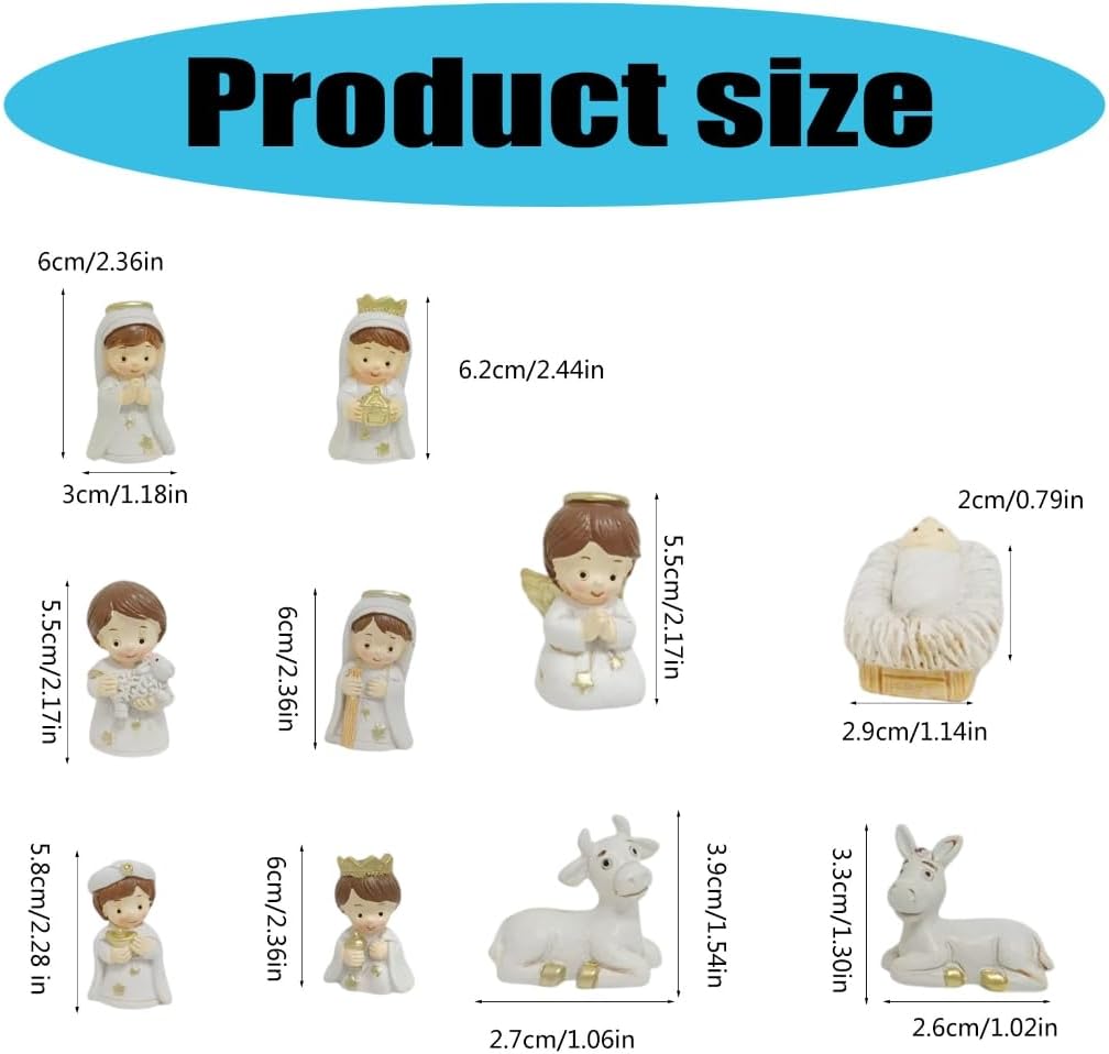 Stable Nativity Scene Statue Christmas Nativity Figurines Table Ornament Gift