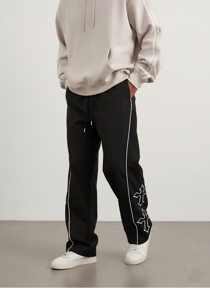 QJQ Men's Y2K Baggy Sweatpants Parachute Pants Wide Leg Vintage Track Pants Casual Streetwear - Image 3