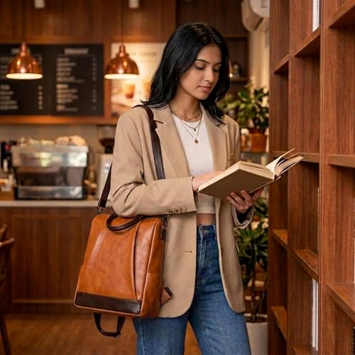 Image of VISMIINTREND Backpack Bags for Women | Rakhi Gift for Sister | Vegan Leather Laptop Bag for Women Office, Backpack for College, Daily Travel Bagpack - Rakshabandhan Gift For Sister