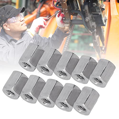 20 Stück Langmutter M4 X 0,7 X 8L Länge 10mm Rostfreie Sechskant Kupplungsmutter, Gewindemuffe Sechskant Verbindungsmutter, Sechskant Hülsenmutter Abstandsgewinde Befestigungselemente