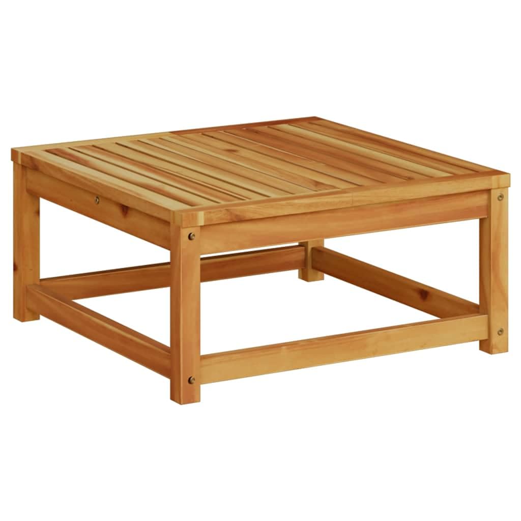 vidaXL Mesa de Jardín, Mesita Cuadrada de Centro, Mueble Auxiliar, Decoración para Patio Terraza Balcón Hogar, Madera Maciza de Acacia