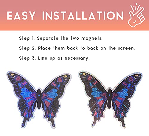 Imán decorativo mariposa holográfico 6.5 pulgadas miniatura 2