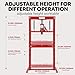 12 Ton Hydraulic h-Frame Shop Press, Heavy Duty Press with Adjustable Table & Stamping Plates for Auto Repair, Garage, Metalworking, Industrial Use - Red