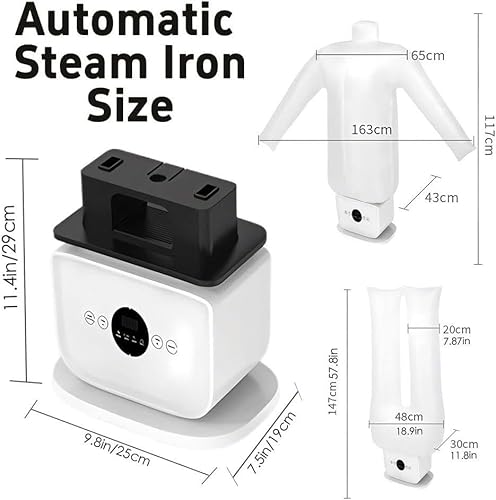 Luzphened Inflatable Ironing Machine, Touch Type Humanoid Automatic Ironing Machine, Smart Garment Steamers, 360° Without Blind Spots Drying/Ironing Machine B