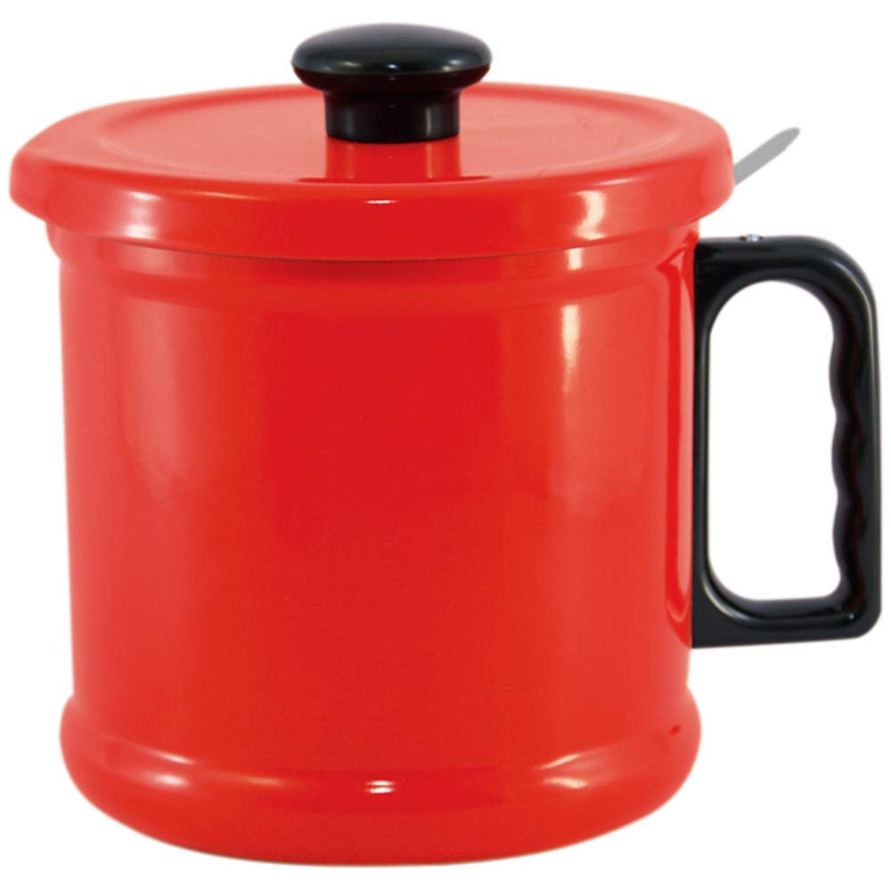 Fuji Horo OP-1.5C R Oil Pot Enameled Activated Carbon Cartridge Included 1.5L Red