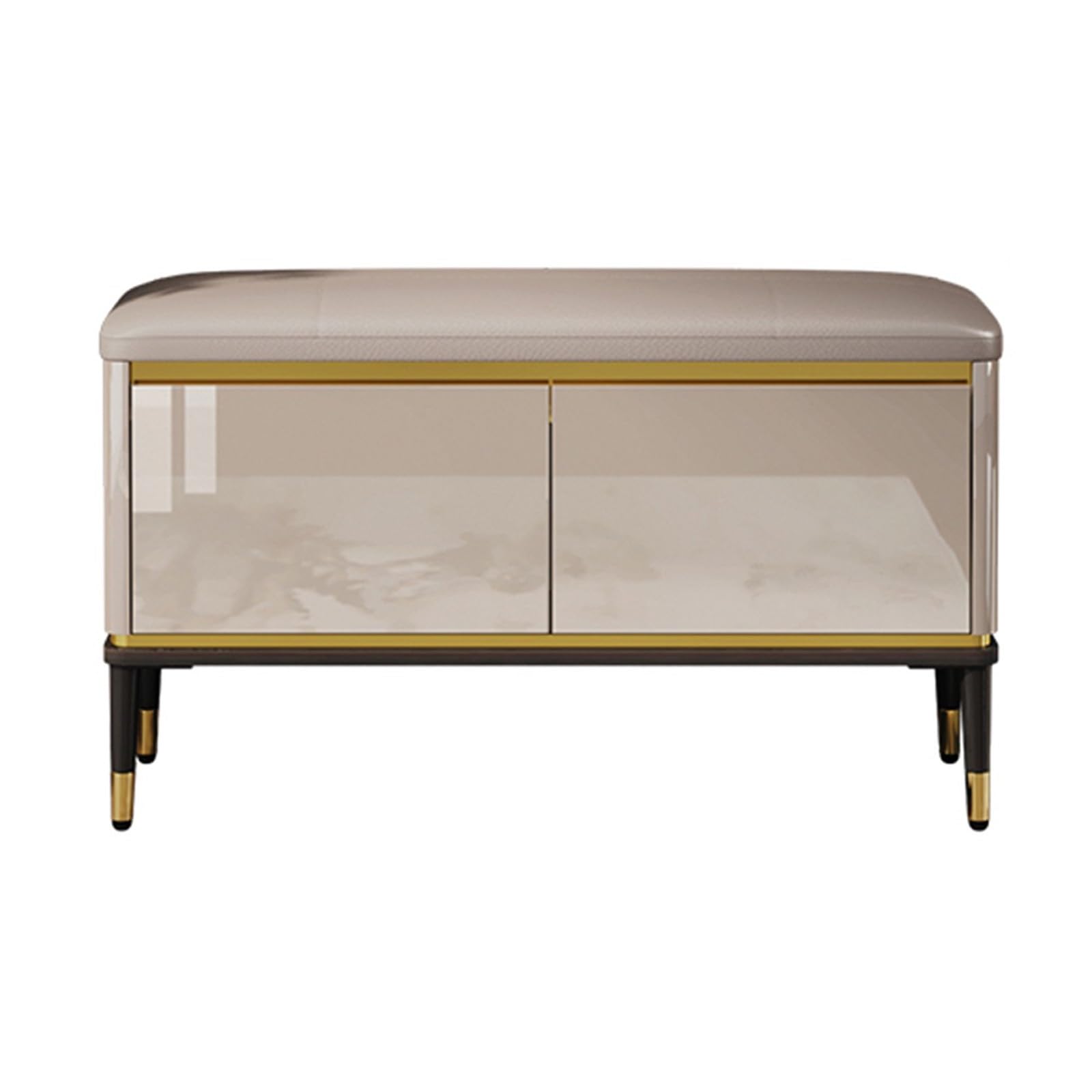 Armoire à chaussures d'entrée compacte avec assise et meuble de rangement