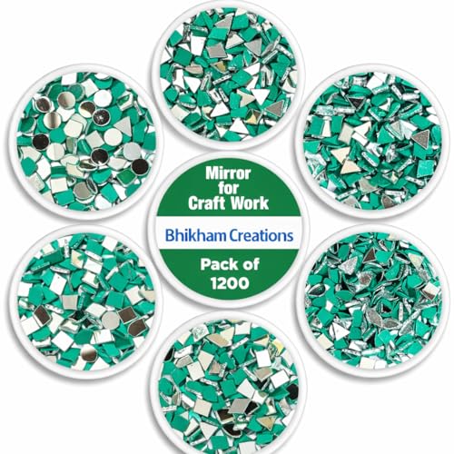 Glass Mirror for Craft Work, Pack of 1200 Mirrors