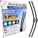 WiperBladesUSA Wiper Blades Set w/ 1yr warranty compatible with Pontiac Grand...