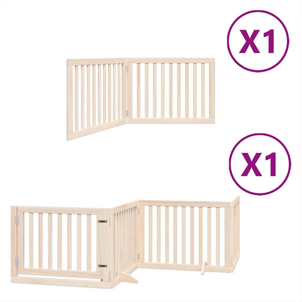 Grille de séparation pliable pour chien, 480 cm, avec porte, en bois de peuplier, avec porte, 480 cm, pour animaux de compagnie