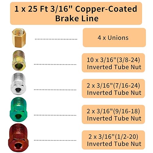 image for MuRealy Professional Brake Line Flaring Tool Kit - 25 Feet 3/16