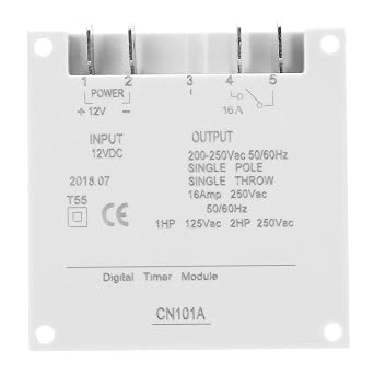 12V DC/AC Digital Timer Switch, Mini LCD Accurate Power Programmable Timer Time Switch Relay for Advertising Light Boxes, Broadcasting Equipment 2.4x2.4x1.3in