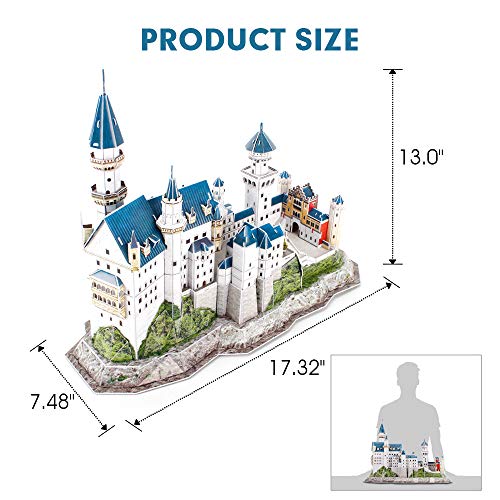 Cubicfun 3D Puzzles For Adults And Kids With National Geographic Booklet Germany Neuschwanstein Castle Architecture Model Building Kits, Souvenir And Birthday Gifts For Women And Men 121 Pieces #TOP6