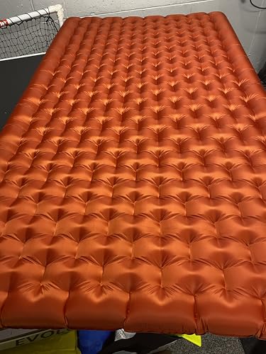 Image of Big Agnes Rapide SL - Insulated Sleeping Pad, Ultralight, All Season Compact Backpacking and Hiking, Pumphouse Sack Included, Orange, 40X72 Double Wide