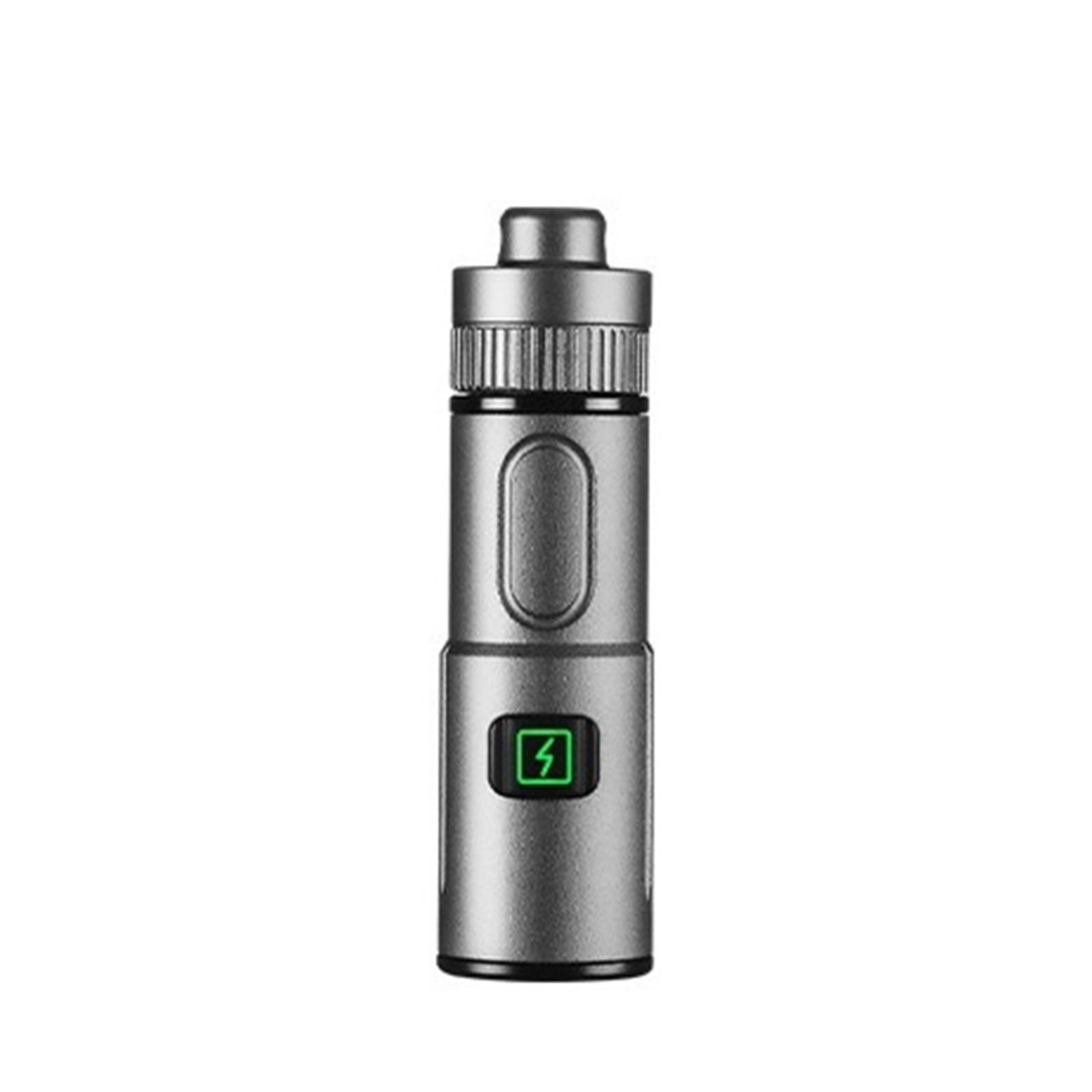 Rechargeable Torch, LED Small Flashlight USB Rechargeable EDC Keychain Flashlights Waterproof Portable Key Ring Mini Flash Light for Camping Hiking for Camping,Hiking(Gray)