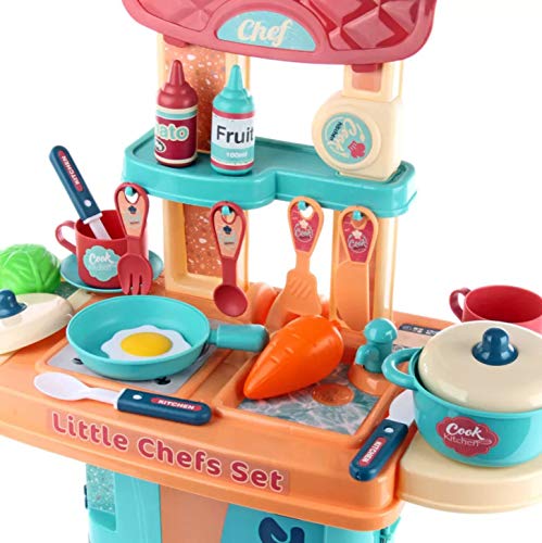 Image of Magicwand ABS Plastic Pretend Play Carry Along 3-in-1 Kitchen Set Box Case【21 Pcs】【(Green】【3 Yrs & Up】【Pack of 1 】【Multi-Colored】