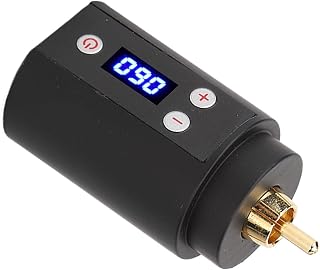 Tattoo Battery Power Supply, Wireless RCA Tattoo Battery Pack with LED Digital Display, USB Rechargeable Rotary Tattoo Machine Pen Power Supply for Tattoo Pen Machine Gun