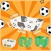 WorldBazaar Soccer Paper Food Trays 60 Pcs Disposable Snack Tray Soccer Boats Sports Party Supplies Table Decorations