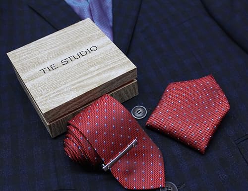 Image of TIE STUDIO Men's Necktie Pocket Square & Cufflinks