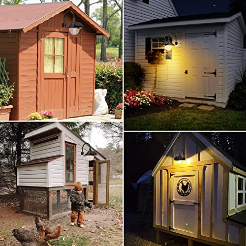 Aqonsie Solar Barn Lights With Multiple Lighting Modes & Motion Sensing, Wall Mount Rustic Vintage Solar Shed Light Outdoor, Waterproof Outdoor Solar Wall Light For Barn, Shed, Chicken Coop, Patio #TOP2