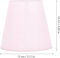 Vista 5 de Lurrose Pantalla de tela para lámpara colgante, pantalla de barril, cubierta de lámpara de mesa, cubierta de luz para lámpara de pared, rosa