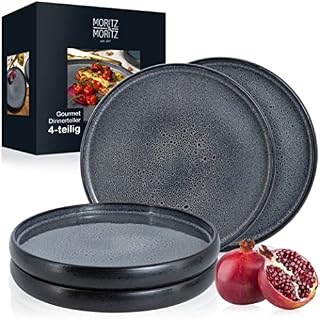 Moritz & Moritz SOLID 4 x talerz obiadowy 26 cm zestaw talerzy kamionkowych zestaw naczyń do serwowania