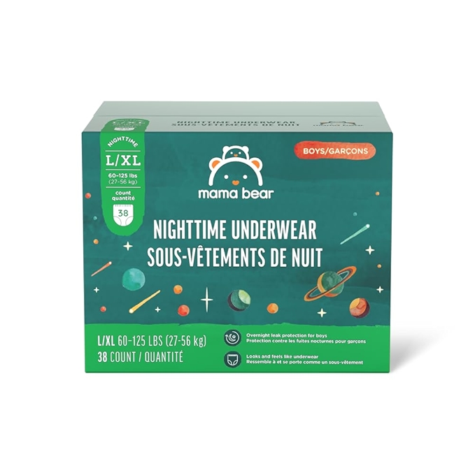 Mama Bear男孩夜间内裤（过敏性肌肤适用）