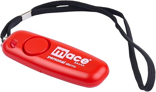 Mace Brand - Clip de alarma personal, llavero o pulsera, alarma portátil que emite potentes 130 dB, negro o rojo