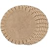 FunWheat Burlap Round Braided Placemats Set of 6 for Dining Tables 15 Inch Heat Resistant Jute Table Mats Farmhouse Woven Fabric Natural Place mats for Fall Decoration(Ruffled Lace)