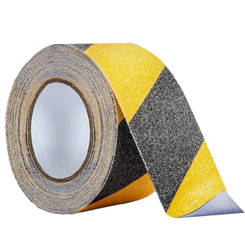 Image of 50mm x 18 meter Yellow & Black Anti Skid Anti Slip Grip Tape for Stairs Adhesive Caution Tape for Slippery Floors Staircase Ramps Indoor Outdoor Use Keeps You Safe
