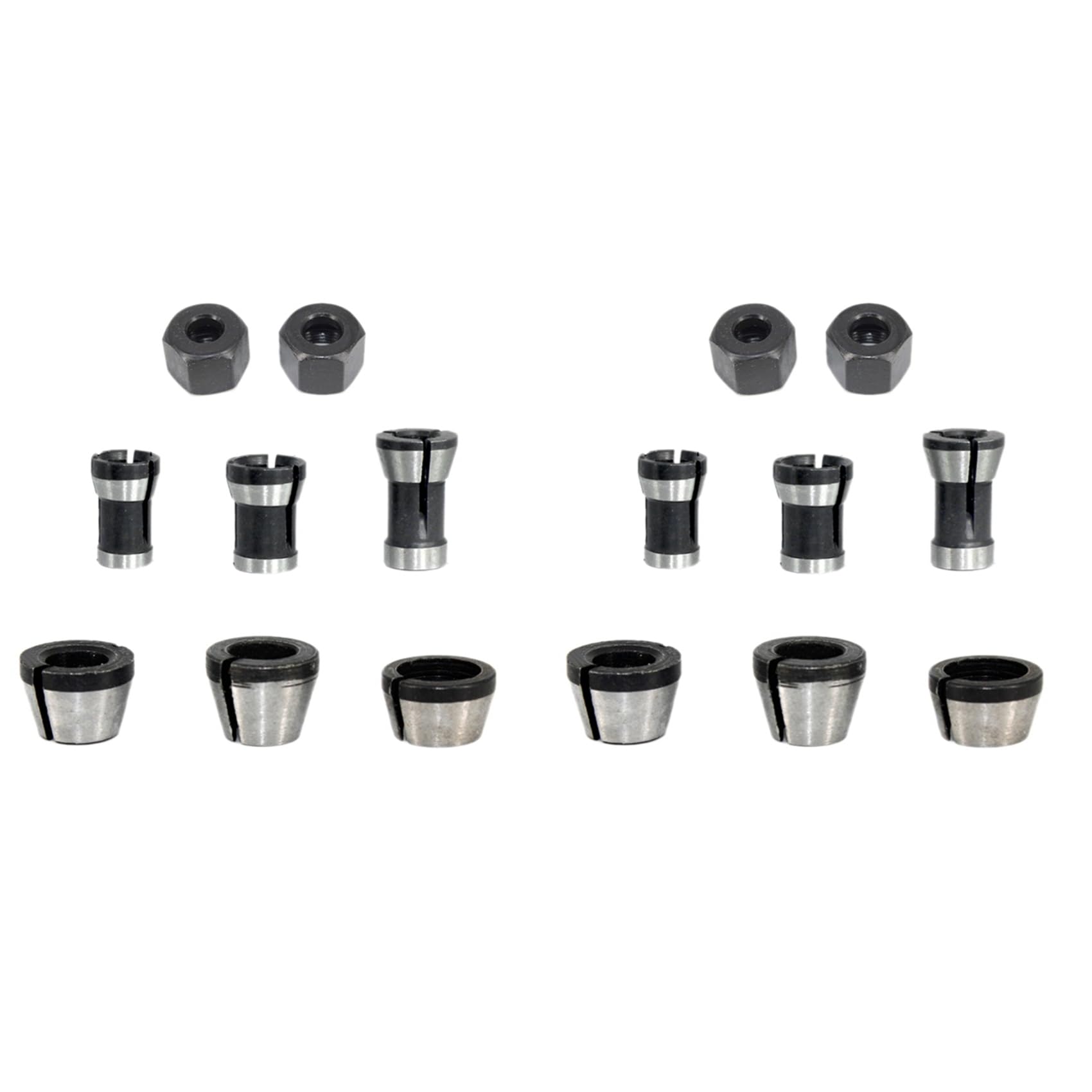 Hfgdnchva 16Pcs Router Collet Set Chuck Heads Adapter For Drills Engraving Trimming Carving Machine Electric Router Milling Cutter