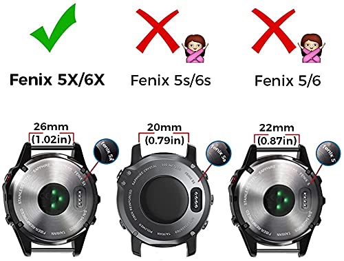 for Garmin Fenix 5X Band Replacement Quick Easy Fit Soft Woven Nylon Watch Strap for Fenix 5X/5X Plus/6X/6X Pro/3/3 HR/Descent MK1/D2 Delta PX/D2 Charlie (26mm Width) (Khaki) - Image 3