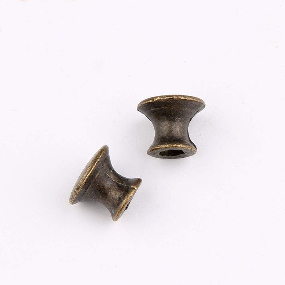 10 Pcs Vintage Cabinet Drawer Pull Handles Mini Metal Jewelry Box Gift Case Knobs,3 Size Screw (Bronze)