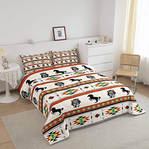 Feelyou Western Comforter Set For Kids Boys Girls Southwestern Aztec Comforter Retro Indian Decor Bedding Set With 1 Pillowcase Twin Size thumb #1