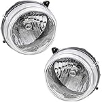 Brock Replacement Set Driver and Passenger Headlights Compatible with 2002-2003 Liberty 5101821AA 5101820AA