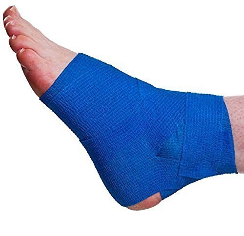 Image of A-Tape Breathable Self Adhesive Cohesive Bandage for Humans & Pets (Dogs, Cats, Birds) -Sports, Wrap, Athletic, Non Woven First Aid Medical, Wrist, Swelling (10 cm X 4.5 mtr) (Pack Of 6, Blue)