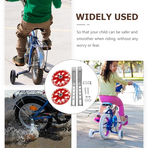 Ruedas de Entrenamiento para Bicicleta Holibanna con Luces Intermitentes y Silenciosas, Estabilizadores Ajustables Compatibles con Bicicletas de 12 a 20 Pulgadas para Aprendizaje y Ayuda en el Equilibrio miniatura 7