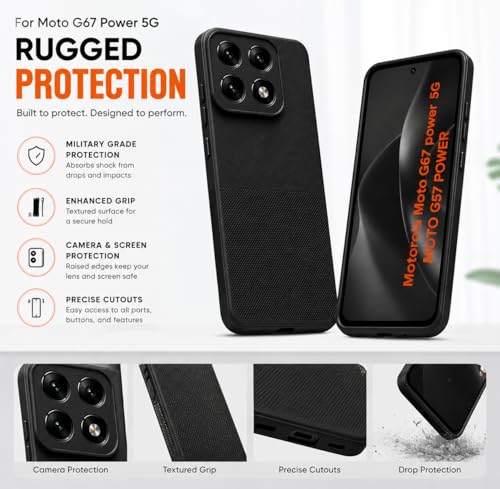 TELECASE Silicone Case for Moto G67, G57 Power (Black) - Image 4