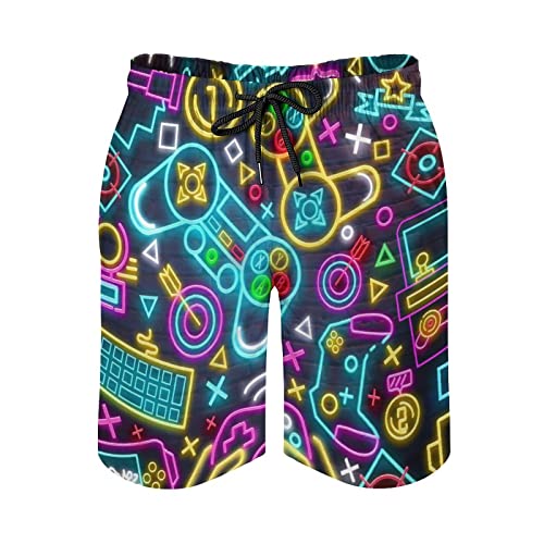 Video Game Art Gaming Mens Swim Trunks Quick Dry Beach Shorts Mesh Lining Swimwear Bathing Suits with Pockets3