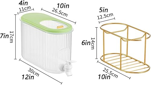 Miniatura 2 de Drink Dispenser Plastic Beverage Dispenser with Spigot Split Slider Design Rectangular Drink Dispenser 4L Water Container Jar for Home Fridge Use