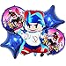 Friday Night Funkin Birthday Decorations Set,5 pezzi Friday Night Funkin Palloncini,Decorazioni di Compleanno Set,Palloncino di Alluminio ad Elio , Friday Night Funkin Game Palloncini a Tema