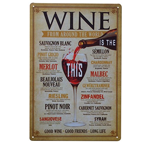 WINOMO Vintage pintura a ferro placas decorativas de metal para decoração de parede de carro de meta
