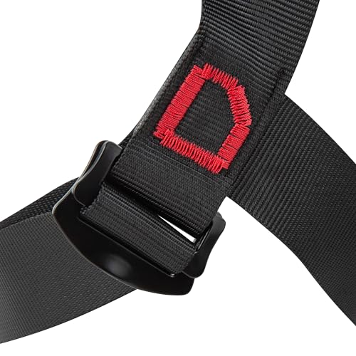 Zeluga 15-104 Rock Climbing Half Body Harness Waist Support Safety Belt, Red/Black
