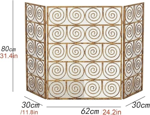 Pantalla ignífuga plegable negra para proteger salones con chimeneas de leña 4