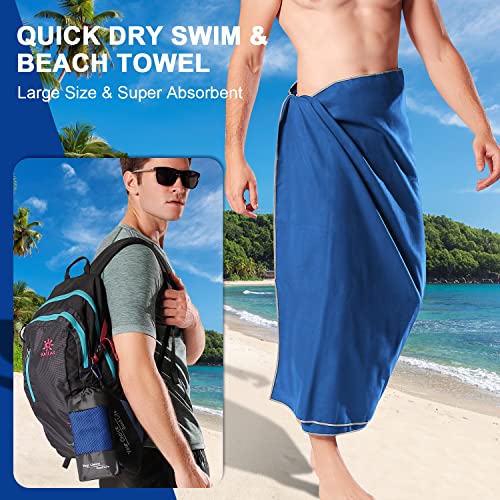 Your Choice Microfiber Travel Towel (12X24 Inch), Quick Dry Hand Sweat Towel For Gym Workout Camping Sports. Super Absorbent, Lightweight And Ultra Compact (Xsmall/Dark Blue) #TOP3